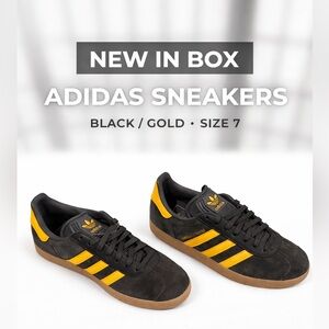 Adidas Manchester United Sneakers Black Yellow Gum‎ Sole Men’s 7 NEW IN BOX